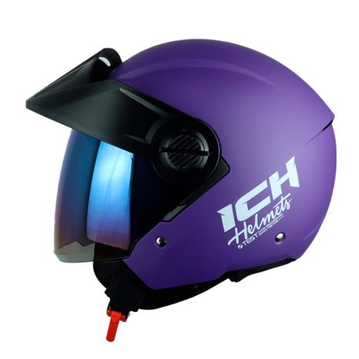 Casco Ich 102 Especial Solid Evo Morado Blanco Visor Azul 1 - ZONABIKER LA 21 3