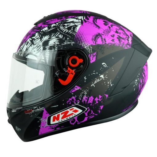 Casco Nzi Trendy Jumgle Negro Morado 1 - ZONABIKER LA 21 3