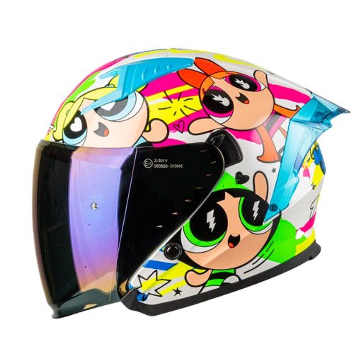 Casco Shaft 226sp PowerFull Blanco Full Color Visor Azul 1 - ZONABIKER LA 21 3