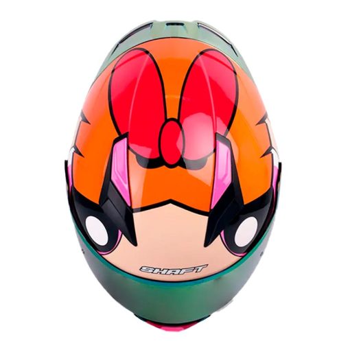 Casco Shaft 582Sp Evo Bombon Fucsia Naranja Visor Iridium Fucsia 3 - ZONABIKER LA 21 5