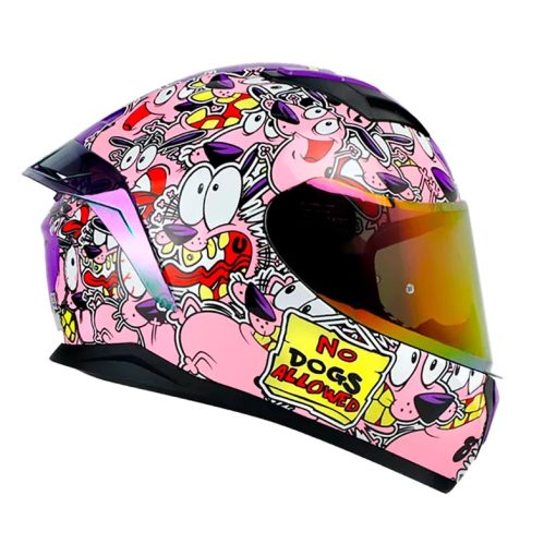 Casco Shaft 582Sp Evo Courage Morado Rosado Visor Iridium Morado 3 - ZONABIKER LA 21 4