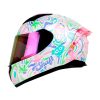 Casco Shaft 582Sp Evo Power Puff Blanco Morado Visor Iridium Morado 1 - ZONABIKER LA 21 1