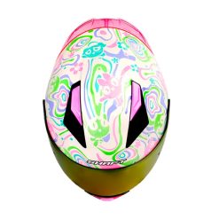 Casco Shaft 582Sp Evo Power Puff Blanco Morado Visor Iridium Morado 2 - ZONABIKER LA 21 6