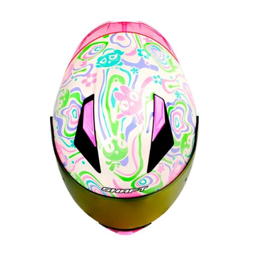 Casco Shaft 582Sp Evo Power Puff Blanco Morado Visor Iridium Morado 2 - ZONABIKER LA 21 3