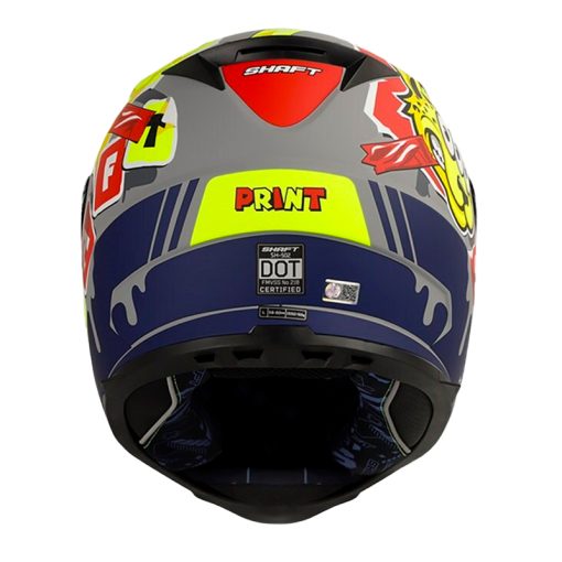 Casco Shaft 502 Print Nardo Amarillo Visor Silver 3 - ZONABIKER LA 21 5