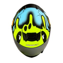 Casco Shaft 502 Smiley Negro Amarillo Visor Silver 2 - ZONABIKER LA 21 7