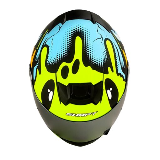 Casco Shaft 502 Smiley Negro Amarillo Visor Silver 2 - ZONABIKER LA 21 4