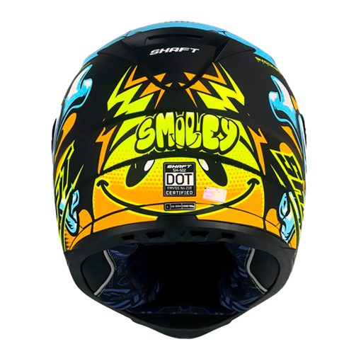 Casco Shaft 502 Smiley Negro Amarillo Visor Silver 3 - ZONABIKER LA 21 5