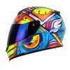 Casco Shaft 502 Style Azul Amarillo Visor Iridium Azul 1 - ZONABIKER LA 21 1