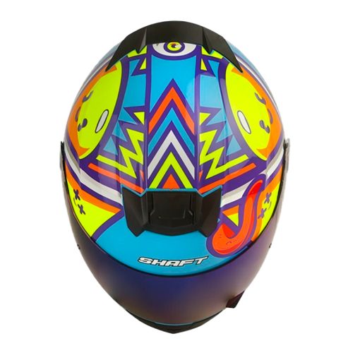 Casco Shaft 502 Style Azul Amarillo Visor Iridium Azul 2 - ZONABIKER LA 21 4