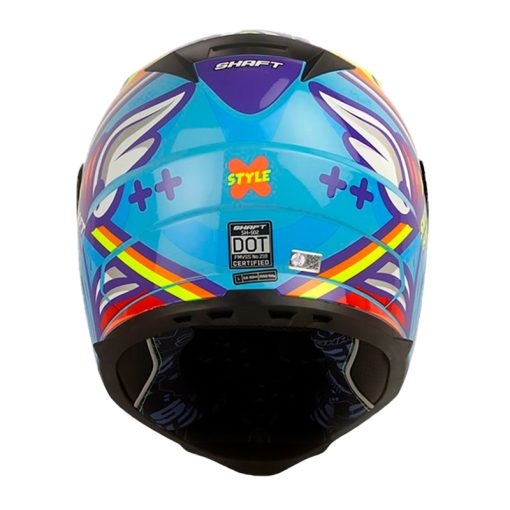 Casco Shaft 502 Style Azul Amarillo Visor Iridium Azul 3 - ZONABIKER LA 21 5