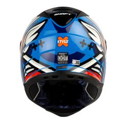 Casco Shaft 502 Style Azul Blanco Visor Iridium Morado 3 - ZONABIKER LA 21 8