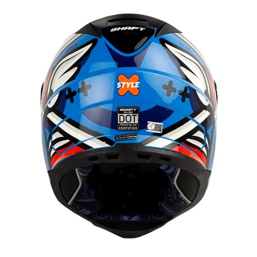 Casco Shaft 502 Style Azul Blanco Visor Iridium Morado 3 - ZONABIKER LA 21 5