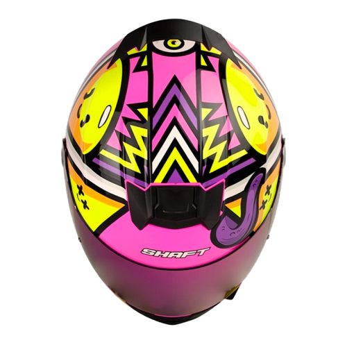 Casco Shaft 502 Style Fucsia Amarillo Visor Iridium Morado 2 - ZONABIKER LA 21 4