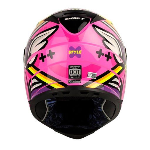Casco Shaft 502 Style Fucsia Amarillo Visor Iridium Morado 3 - ZONABIKER LA 21 5