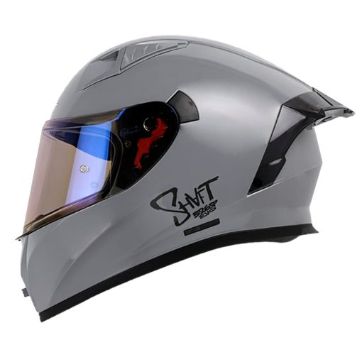 Casco Shaft 526Sp Evo Solid Gris Visor Iridium Azul 1 - ZONABIKER LA 21 2