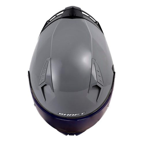 Casco Shaft 526Sp Evo Solid Gris Visor Iridium Azul 2 - ZONABIKER LA 21 3