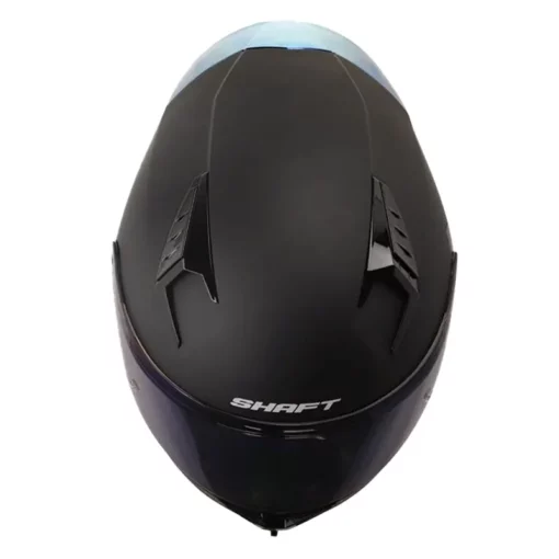 Casco Shaft 526Sp Evo Solid Negro Gris Visor Iridium Azul 2 - ZONABIKER LA 21 3