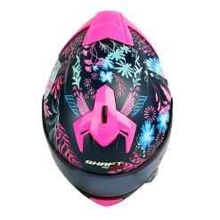 Casco Shaft Pro 610Dv Bloom Azul Navy Rosado Visor Iridium Azul 2 - ZONABIKER LA 21 7
