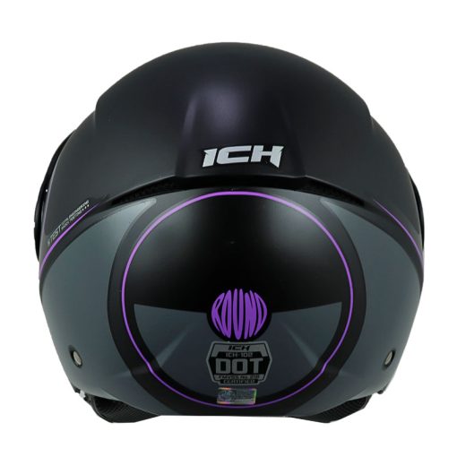 Casco Ich 102 Round Negro Morado 2 - ZONABIKER LA 21 1