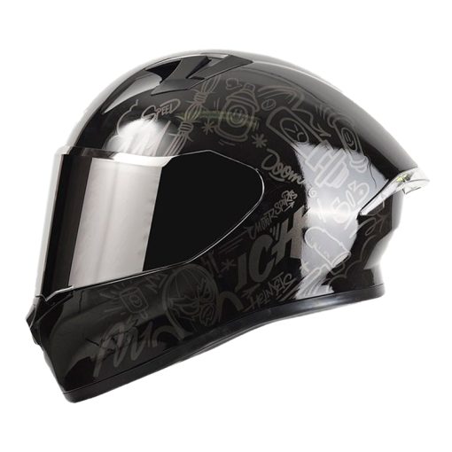 Casco Ich 503 Banks Negro Gris Visor Silver 10 1 - ZONABIKER LA 21 3