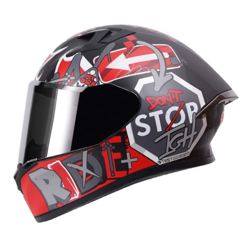 Casco Ich 503 Ed Special No Rules Rojo Visor Silver 1 - ZONABIKER LA 21 3