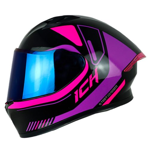 Casco Ich 503 Rlx Fucsia Visor Azul 1 - ZONABIKER LA 21 3