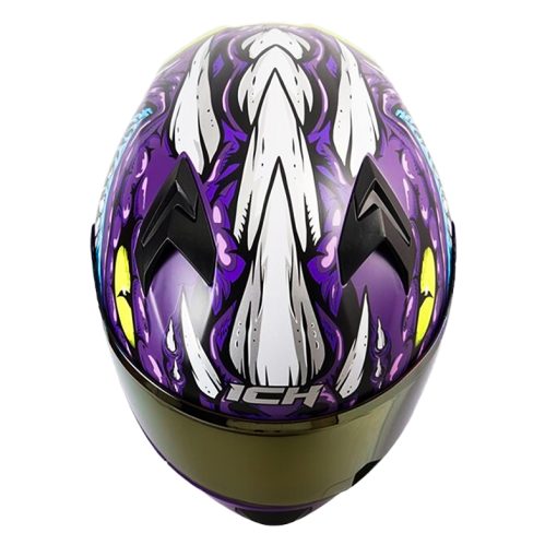 Casco Ich 503Ed Special Alligator Morado Azul Visor Morado 2 - ZONABIKER LA 21 4