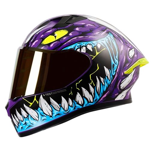 Casco Ich 503Ed Special Alligator Morado Azul Visor Morado - ZONABIKER LA 21 3