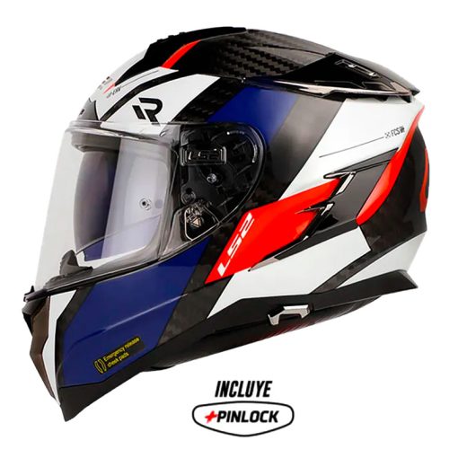 Casco Ls2 327 Challenger Alloy Carbon Azul Rojo 1 - ZONABIKER LA 21 2