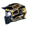 Casco Shaft 225 Pilot Stop Beige Azul Navy Visor Smoke Claro 1 - ZONABIKER LA 21 2