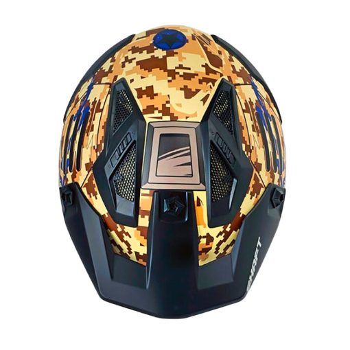 Casco Shaft 225 Pilot Stop Beige Azul Navy Visor Smoke Claro 2 - ZONABIKER LA 21 4