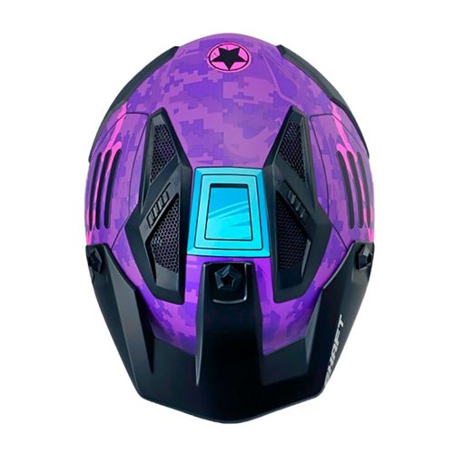 Casco Shaft 225 Pilot Stop Morado Fucsia Visor Iridium Fucsia 2 - ZONABIKER LA 21 4
