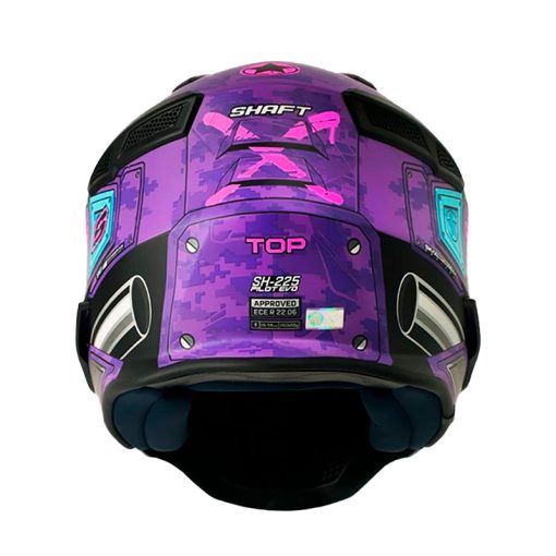 Casco Shaft 225 Pilot Stop Morado Fucsia Visor Iridium Fucsia 3 - ZONABIKER LA 21 5