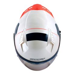 Casco Shaft 226sp Fine Line Blanco Naranja Visor Iridium Azul 2 - ZONABIKER LA 21 7