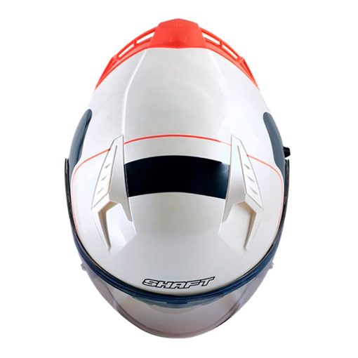 Casco Shaft 226sp Fine Line Blanco Naranja Visor Iridium Azul 2 - ZONABIKER LA 21 4