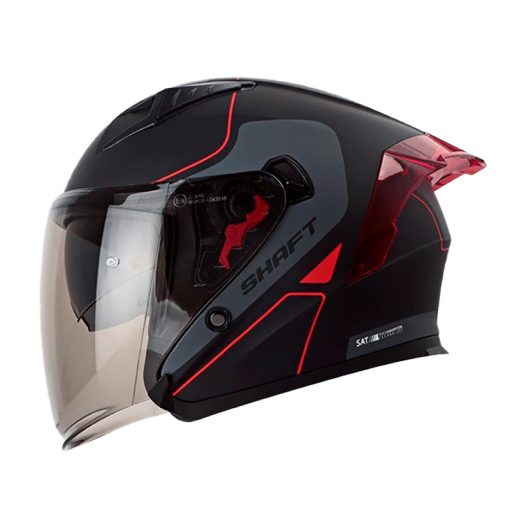 Casco Shaft 226sp Fine Line Negro Rojo Visor Smoke 1 - ZONABIKER LA 21 3