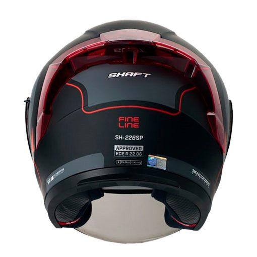 Casco Shaft 226sp Fine Line Negro Rojo Visor Smoke 3 - ZONABIKER LA 21 5