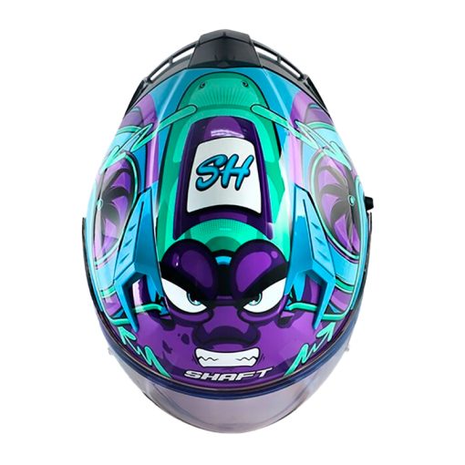 Casco Shaft 226sp Turbo Azul Claro Morado Visor Iridium Azul 2 - ZONABIKER LA 21 4
