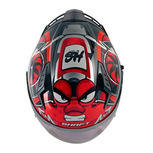 Casco Shaft 226sp Turbo Gris Oscuro Rojo Visor Silver 2 - ZONABIKER LA 21 4