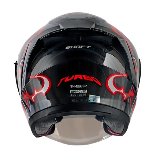 Casco Shaft 226sp Turbo Gris Oscuro Rojo Visor Silver 3 - ZONABIKER LA 21 5