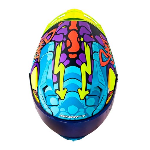 Casco Shaft 526Sp Evo Dano Negro Azul Visor Iridium Azul 2 - ZONABIKER LA 21 4