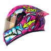 Casco Shaft 526Sp Evo Dano Negro Fucsia Visor Iridium Morado 1 - ZONABIKER LA 21 1