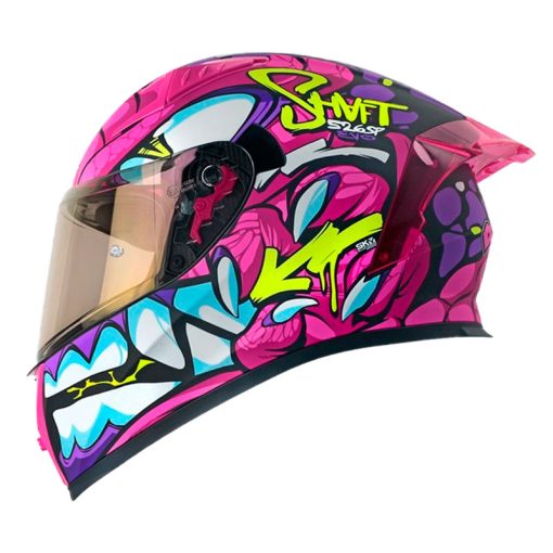 Casco Shaft 526Sp Evo Dano Negro Fucsia Visor Iridium Morado 1 - ZONABIKER LA 21 3