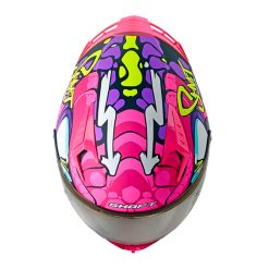 Casco Shaft 526Sp Evo Dano Negro Fucsia Visor Iridium Morado 2 - ZONABIKER LA 21 7