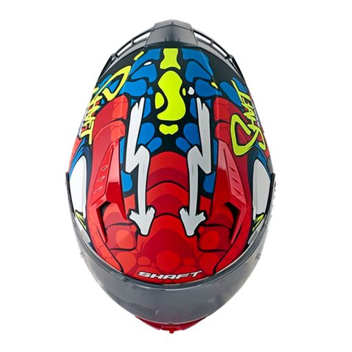 Casco Shaft 526Sp Evo Dano Negro Rojo Visor Silver 2 - ZONABIKER LA 21 4