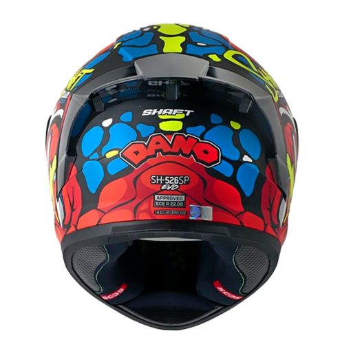 Casco Shaft 526Sp Evo Dano Negro Rojo Visor Silver 3 - ZONABIKER LA 21 5