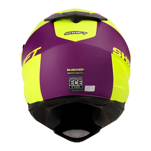 Casco Shaft Mx 380 Blocked Amarillo Neon Morado 3 - ZONABIKER LA 21 2