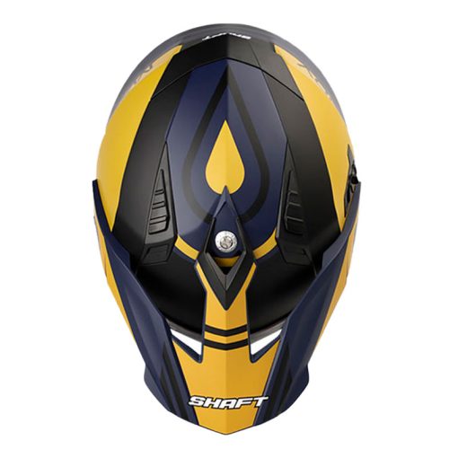Casco Shaft Mx 380 Furious Azul Navy Dorado 2 - ZONABIKER LA 21 1