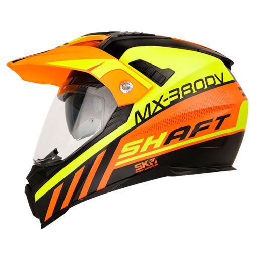 Casco Shaft Mx-380 Furious Naranja Amarillo